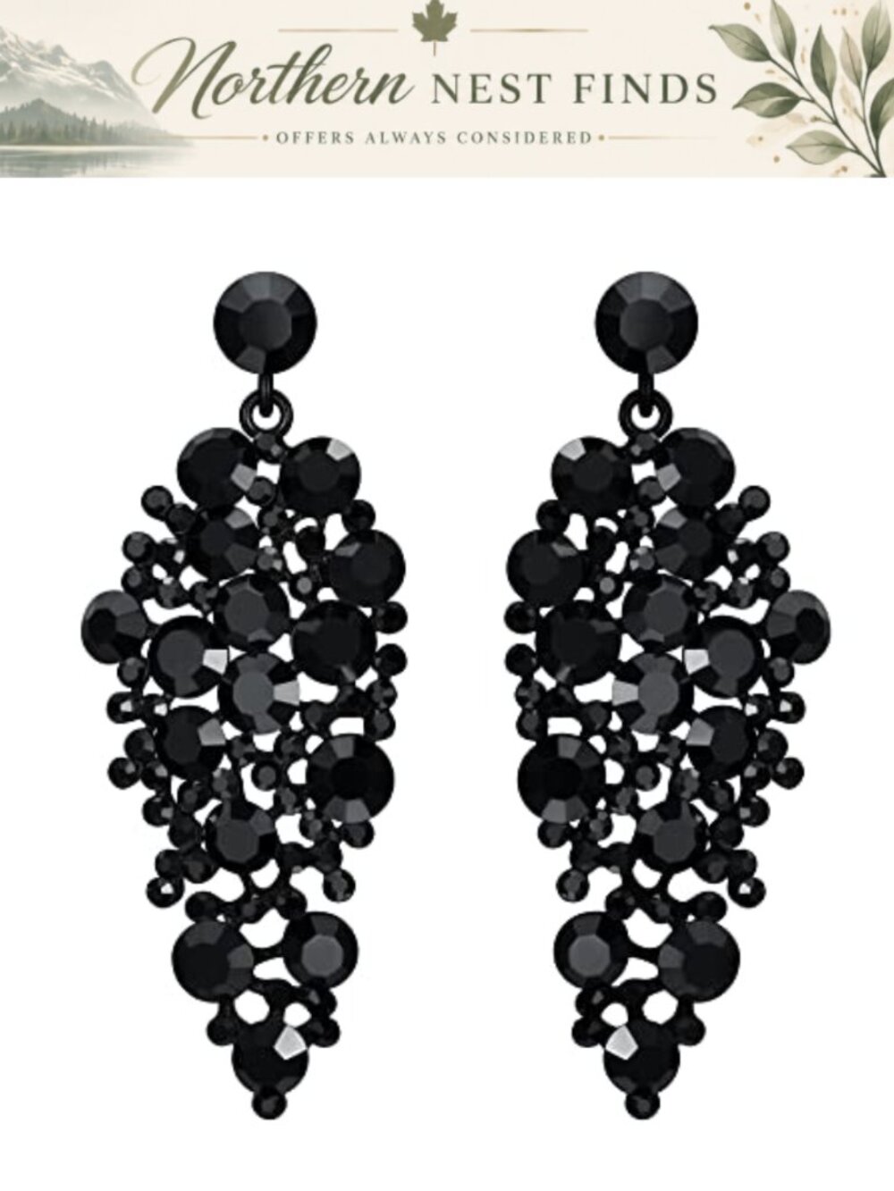 Rhinestone Crystal Drop Dangle Chandelier Earrings Wedding Prom Gift